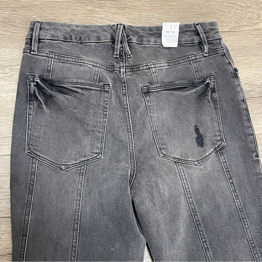 Good American Jeans Sz 12/31 Seamed Good Classic Black115 NWT $169. - Picture 8 of 11